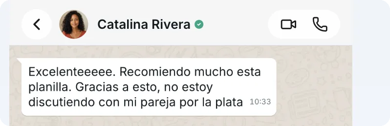 Reseña de Catalina Rivera por WhatsApp